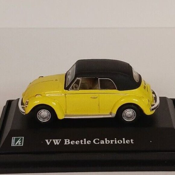 Hongwell Cararama Volkswagon Beetle Cabriolet VW Diecast Dida 1:72 Yellow - Picture 3 of 13